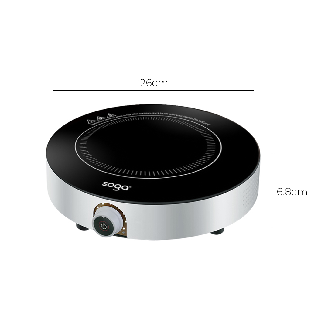 SOGA 26cm Smart Electric Induction Cooktop Portable Kitchen Cooker for Cookware, Electronics & appliances, appliances, large appliances, cooktops, induction cooktops,  - NZ DEPOT 4