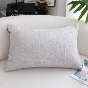 SOGA 2X 35cm Throw Pillow Off White Lumbar Embroidered Decorative Cover Stitch for Home Decor, Furniture, Living Room Furniture, Occasional Chairs, , ,  - NZ DEPOT 2