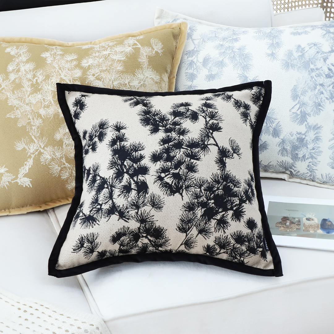 SOGA 2X 45cm Throw Pillow Black and White Wide Border Square Pillow Stylish Decorative Cushion Living Room, Furniture, Living Room Furniture, Occasional Chairs, , ,  - NZ DEPOT 7