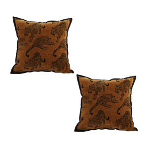 SOGA 2X 45cm Throw Pillow Dark Brown Leopard Square Retro Decorative Cushion for Living Room, Furniture, Living Room Furniture, Occasional Chairs, , ,  - NZ DEPOT 1