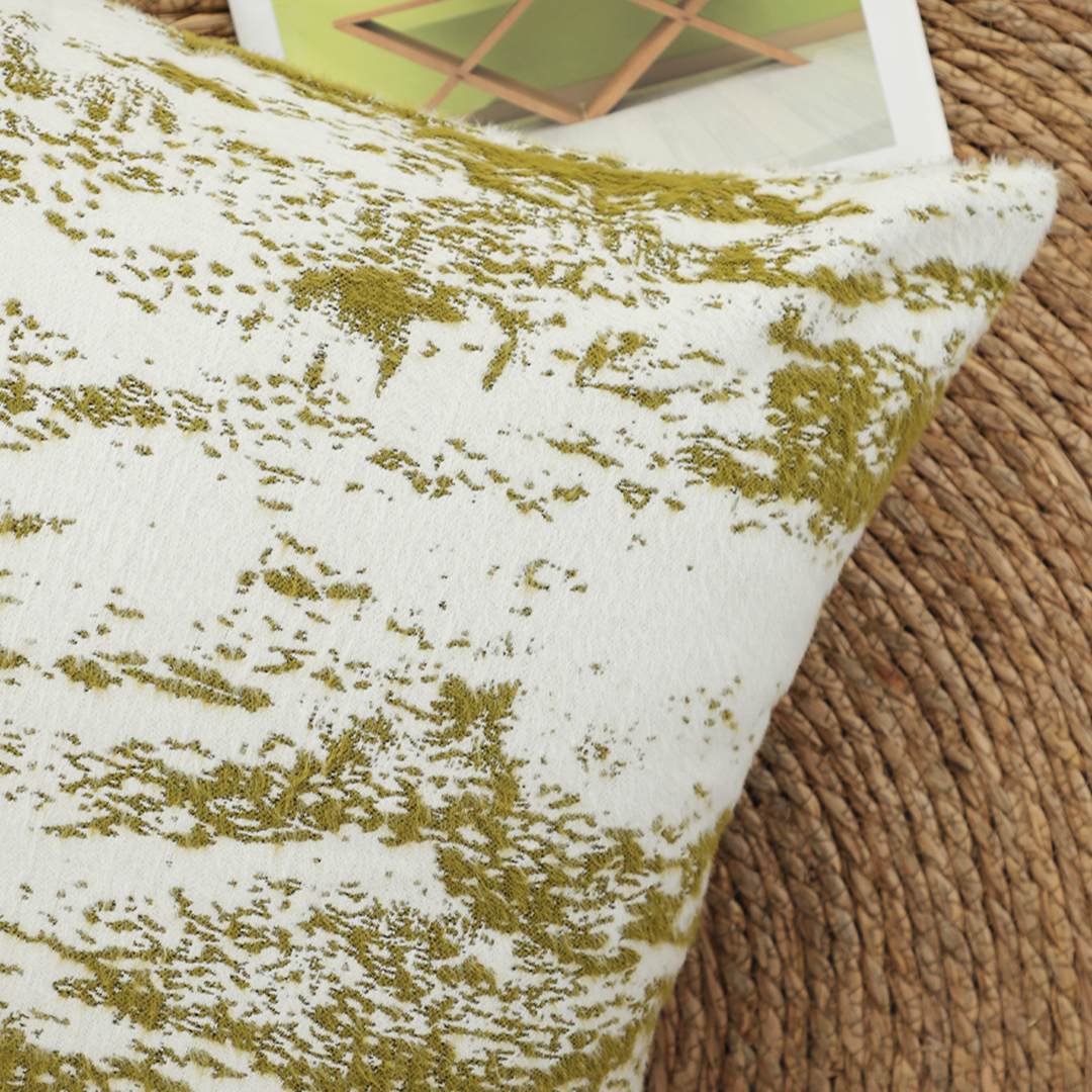 SOGA 2X 50cm Throw Pillow White and Olive Green Deluxe Polyester Fiber and Cotton for Home Decor, Furniture, Living Room Furniture, Occasional Chairs, , ,  - NZ DEPOT 3