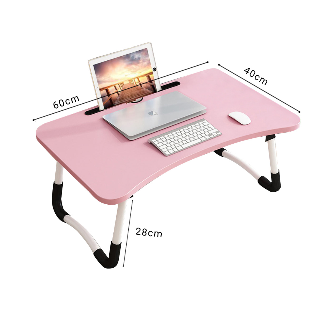 SOGA 2X Pink Portable Bed Table Adjustable Foldable Bed Sofa Study Table Laptop Mini Desk with Notebook Stand Card Slot Holder Home Decor, Desks & Computer Tables, , , , ,  - NZ DEPOT 6