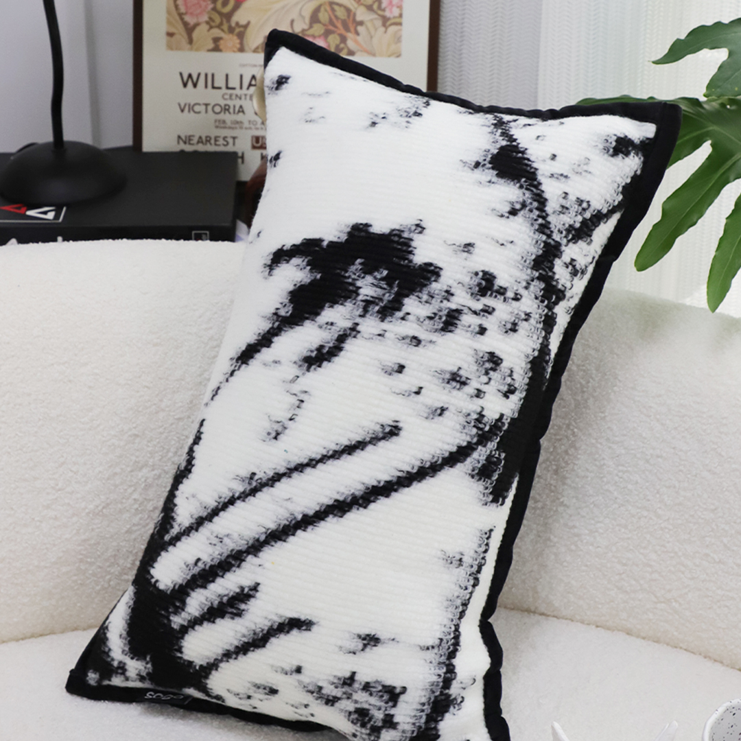 SOGA 35cm Throw Pillow Black and White Leopard Thick Premium Polyester Fiber for Home Decor, Furniture, Living Room Furniture, Occasional Chairs, , ,  - NZ DEPOT 4