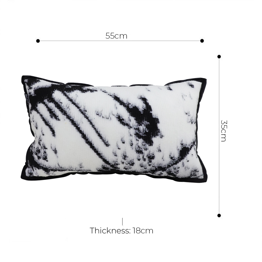 SOGA 35cm Throw Pillow Black and White Leopard Thick Premium Polyester Fiber for Home Decor, Furniture, Living Room Furniture, Occasional Chairs, , ,  - NZ DEPOT 5