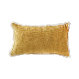 SOGA 35cm Throw Pillow Turmeric Yellow Aesthetic Chenille Texture for Home Decor, Furniture, Living Room Furniture, Occasional Chairs, , ,  - NZ DEPOT 1