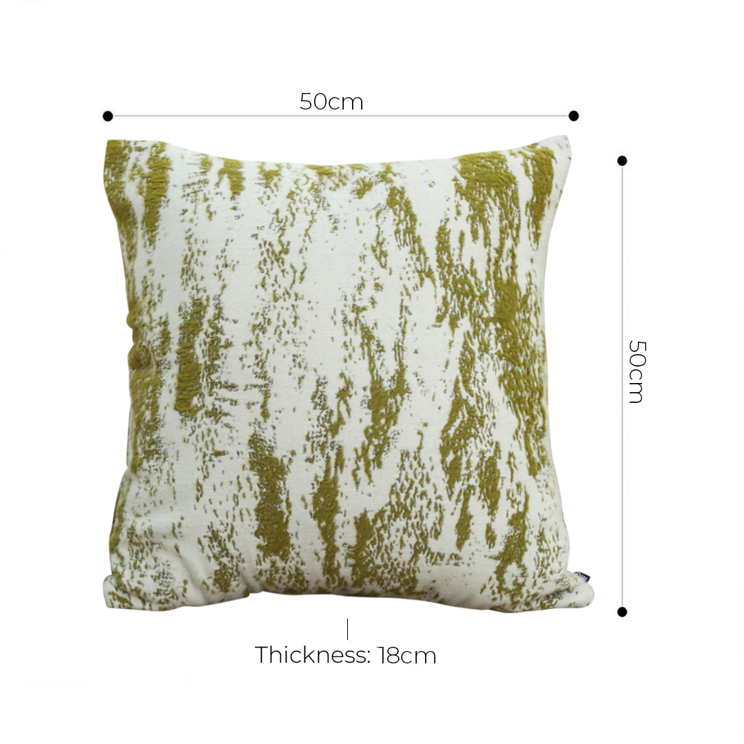 SOGA 50cm Throw Pillow White and Olive Green Deluxe Polyester Fiber and Cotton for Home Decor, Furniture, Living Room Furniture, Occasional Chairs, , ,  - NZ DEPOT 5